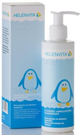 HELENVITA Baby Bath Oil Βρεφικό Ελαιώδες Αφρόλουτρο Καθαρισμού, 200ml