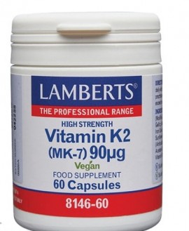 Lamberts Vitamin K2 90μg (MK-7),Συμπληρωμα διατροφης  60caps