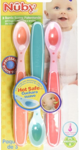 Nuby Κουταλάκι με αισθητήρα θερμοκρασίας Hot Safe 3m+, 3τεμ