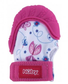 Nuby Μασητικό Γάντι Οδοντοφυΐας 3m+ Ροζ 1τμχ SKU 6804