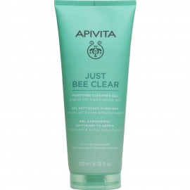 APIVITA Just Bee Clear Purifying Face Cleanser Gel Καθαριστικο προσωπου 200ml