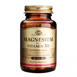 SOLGAR Magnesium+B6 Μαγνήσιο & Βιταμίνη Β6 100Tabs