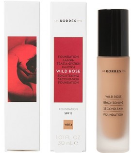 Korres Make Up Άγριο Τριαντάφυλλο Foundation SPF15   WRF4, 30ml