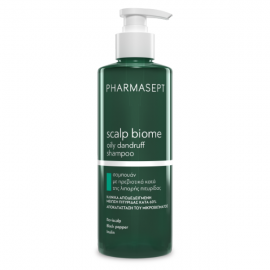 PHARMASEPT Scalp Biome Oily Dandruff Shampoo Σαμπουάν με Πρεβιοτικά κατά της Λιπαρής Πιτυρίδας, 400ml