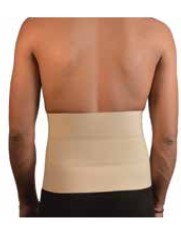 SANAFLEX ελαστική ζώνη οσφυος  με τρεις λωρίδες Ύψος 24 εκ Εκρου SKU B1101