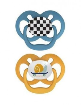 Dr. Browns Advantage  Πιπίλα Σιλικονης  Για Αγόρι 6-18 m 2 τμχ Μπλε-Κιτρινο SKU PA 22002