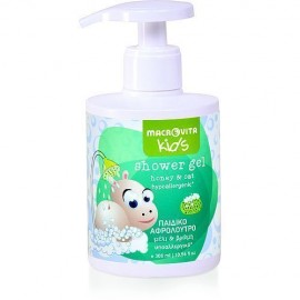 MACROVITA Kids Shower Gel, Παιδικό αφρόλουτρο με μέλι & βρώμη, υποαλλεργικό, 300ml