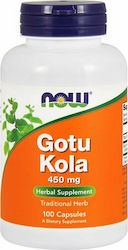 NOW Gotu Kola 450mg  Για την ενισχυση του κυκλοφοριακου σε φλεβιτιδα και κιρσους ,100 ταμπλέτες