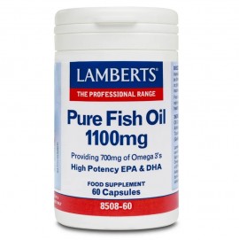 Lamberts Pure Fish Oil 1100mg (Ω3) Higher Strength EPA & DHA, 60caps