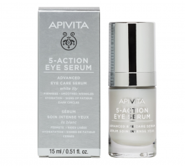 APIVITA 5-Action Eye Serum, Ορός-Serum Ματιών 5 Δράσεων με Λευκό Κρίνο 15ml