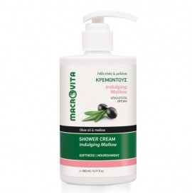 Macrovita Shower Gel  Indulging Mallow (Αφρόλουτρο για Απαλότητα & Θρέψη με Λάδι Ελιάς & Μολόχα), 500ml