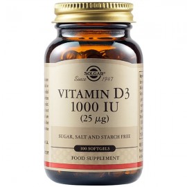 SOLGAR D-3 1000 IU Συμπληρωμα διατροφης  100Tabs