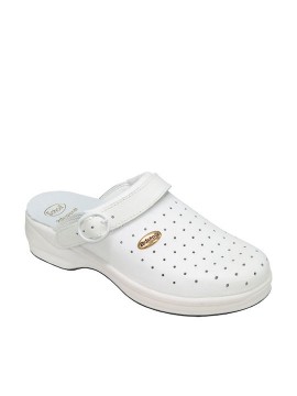 SCHOLL NEW BONUS Unisex, Ανατομικό Δερμάτινο Σαμπό Χρώμα Λευκό N 44 SKU F 219041065440