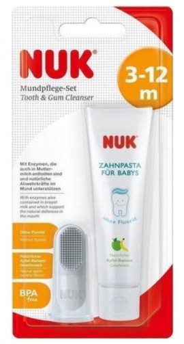 NUK Tooth & Gum Cleanser Set Στοματικής Υγιεινής για βρέφη 3-12 m