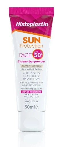 Histoplastin Sun Protection Tinted Face Cream to Powder Medium SPF50 Αντηλιακή Κρέμα Προσώπου με Χρώμα , 50ml