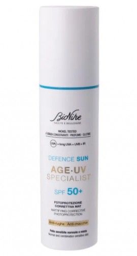 BioNike Defence Sun AGE UV SPECIALIST SPF 50+ MATTIFYING CORRECTIVE PHOTOPROTECTION φωτοπροστασία, κατάλληλη για κανονικό και μικτό δέρμα προσώπου 50 ml