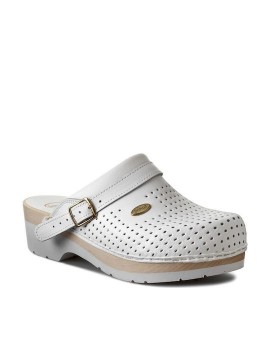SCHOLL SUPER COMFORT Unisex, Ανατομικό Δερμάτινο Σαμπό, Χρώμα Λευκό,N 44 SKU F 200781065440