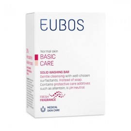 EUBOS Solid Red Washing Bar Στερεή Πλάκα Πλυσίματος, Αντί για Σαπούνι, για τον Απαλό και Βαθύ Καθαρισμό Προσώπου και Σώματος, 125gr