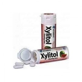 Miradent Xylitol Οδοντότσιχλα οδοντιατρικής φροντίδας με 100% ξυλιτόλη και γεύση Καρπούζι 30 τμχ