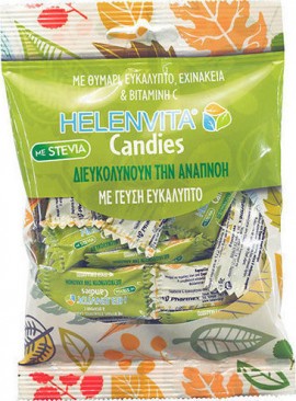HELENVITA Candies Καραμέλες για τον Λαιμό με Γεύση Ευκάλυπτο, 20 τμχ