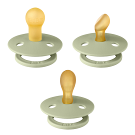 BIBS Colour Try it Collection Natural Rubber Πιπιλα καουτσουκ 0+ m size 1 Sage 3 τμχ SKU81341
