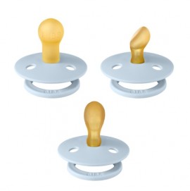 BIBS Colour Try it Collection Natural Rubber Πιπιλα καουτσουκ  0+m size 1 Baby Blue 3 τμχ SKU81343