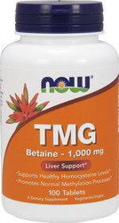 NOW TMG (Trimethylglycine) 1,000 mg Βεταινη 100 Tablets