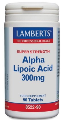 Lamberts Alpha Lipoic Acid 300mg, Αντιοξειδωτικό Συμπλήρωμα Άλφα Λιποϊκού Οξέως, 90 tabs