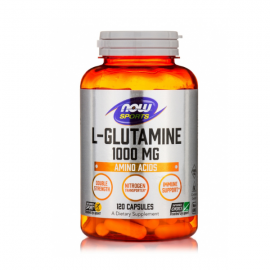 NOW  L-Glutamine, Double Strength 1000 mg Γλουταμινη Για ενεργεια και εντοχη  120 Capsules