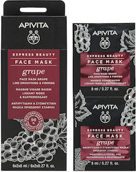 APIVITA Express Beauty New Face Mask Grape 2x8ml