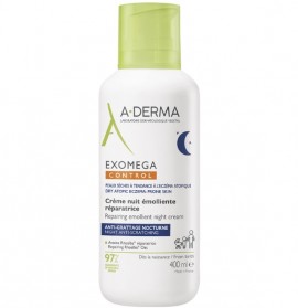 A-Derma Exomega Control Repairing Emollient Night Cream Επανορθωτική Μαλακτική Κρέμα Νυκτός, 400ml