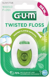 GUM Twisted Floss  Κερωμένο Οδοντικό Νήμα με Γεύση Minty Green Tea 30m SKU 3500