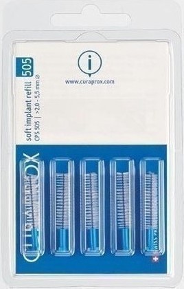 CURAPROX  CPS Soft Implant  Μεσοδόντια Βουρτσάκια Μπλε, 5 τεμάχια SKU 505