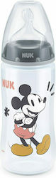 NUK  First Choice+  Disney Mickey Minnie  Πλαστικό PP   Θηλή Σιλικόνης 6-18 m Γκρι 300ml    SKU 10.741.034