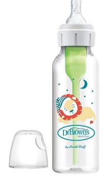 Dr. Browns Natural Flow Options+ Anti-Colic Bottle Narrow 0m+ λιονταρακι  250ml  , SKU SB 81105