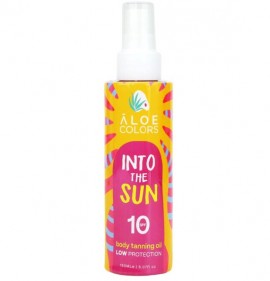 Aloe Colors Into The Sun Body Tanning Oil Ξηρό Αντηλιακό Λάδι Σώματος SPF10, 150ml